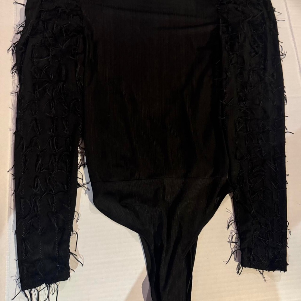 Zara Black Ribbed Top